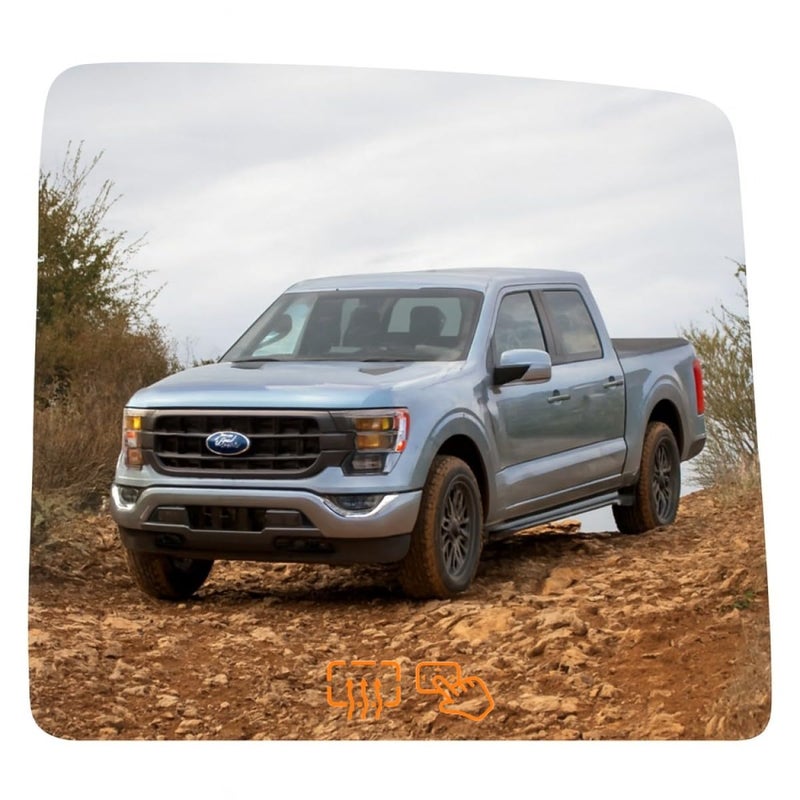 Burco 4205H Upper Flat Passenger Side Replacement Mirror Glass (Mount Not Included) 2008 2009 2010 2011 2012 2013 2014 2015 2016 for FORD F-150 F-250 F-350 F-450 F-650 F-750 2016-2024 - Image 1